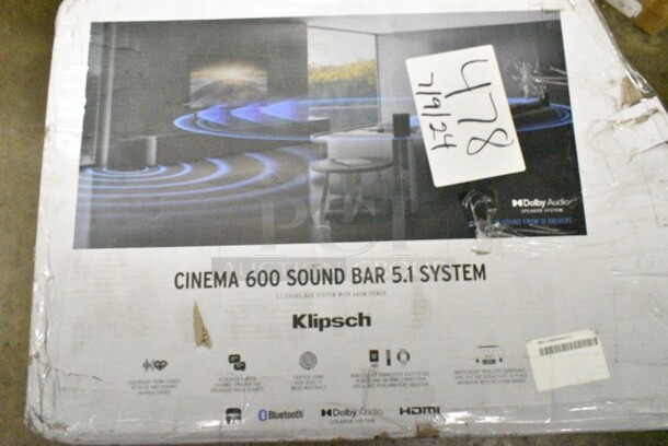 IN ORIGINAL BOX! Klipsch Cinema 600 Sound Bar 5.1 System.  - Image 6 of 6