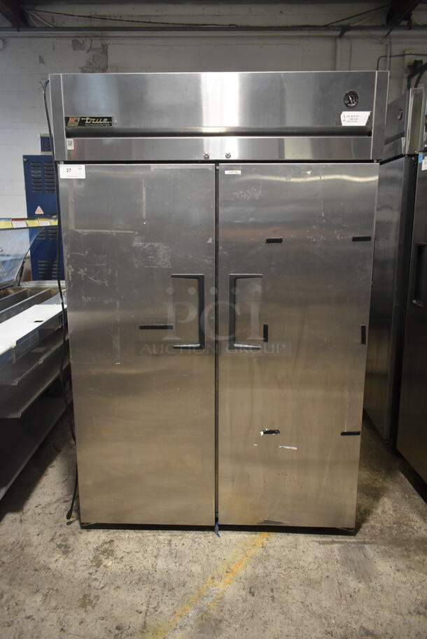 2011 True TG2R-2S Stainless Steel Commercial 2 Door Reach In Cooler w/ Poly Coated Racks. 115 Volts, 1 Phase. Tested and Working! - Image 1 of 8