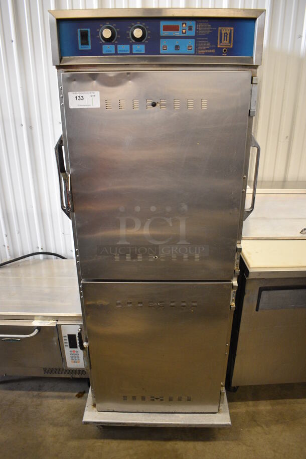 Royalton Stainless Steel Commercial Heated Holding Cabinet on Commercial Casters. 29x35x75. Cannot Test Due To Plug Style
