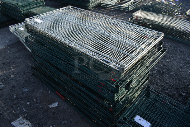 ALL ONE MONEY! Lot of 22 Metro Wire Shelves. 48x24x1.5