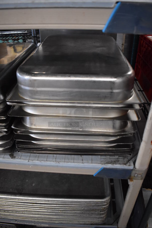 ALL ONE MONEY! Tier Lot of 36 Various Stainless Steel Drop In Bins. Includes 1/1x2.5  - Image 5 of 8