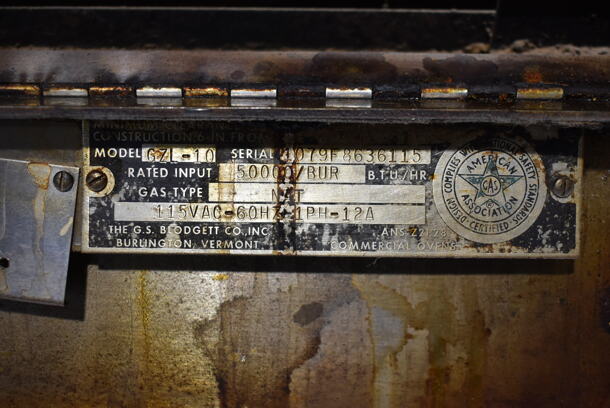 2 Blodgett GZL-10 Stainless Steel Commercial Natural Gas Powered Full Size Convection Ovens w. View Through Doors, Metal Oven Racks and Thermostatic Controls. 2 Times Your Bid! - Image 9 of 11