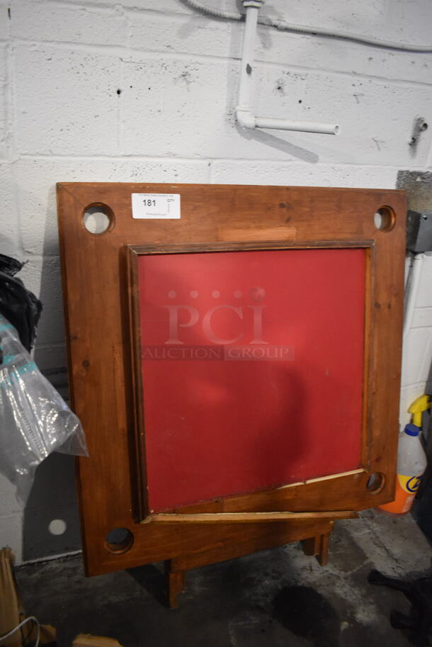 Wooden Folding Card Table. 34x34x31 - Image 2 of 7