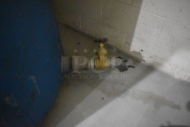 Blue Metal Bin w/ Spigot. BUYER MUST REMOVE. - Image 4 of 5