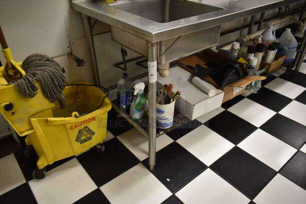 Stainless Steel Commercial Table w/ Sink Bay, Faucet and Handles. Does Not Include Contents. BUYER MUST REMOVE. (kitchen) - Image 3 of 7