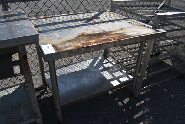 Stainless Steel Table w/ Metal Under Shelf. 34x30x31.5 - Image 2 of 3