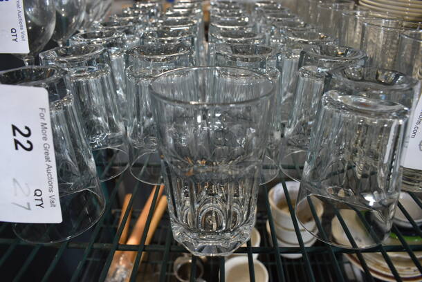27 Beverage Glasses. 3x3x4.75. 27 Times Your Bid!