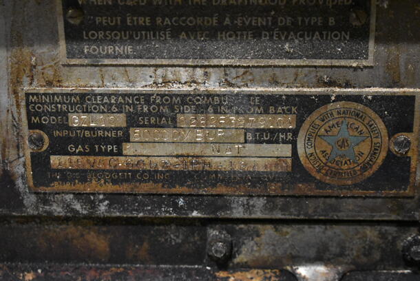 2 Blodgett GZL-10 Stainless Steel Commercial Natural Gas Powered Full Size Convection Ovens w. View Through Doors, Metal Oven Racks and Thermostatic Controls. 2 Times Your Bid! - Image 11 of 11