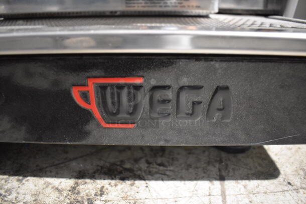 Wega Stainless Steel Commercial Countertop 2 Group Espresso Machine w/ 2 Portafilters and 2 Steam Wands. 208 Volts. 21x23x20 - Image 4 of 9