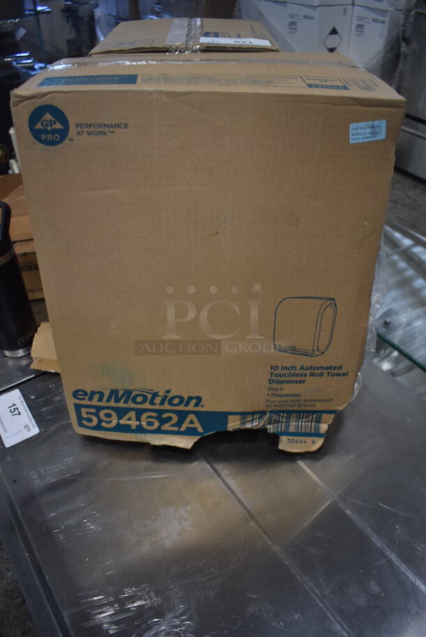 BRAND NEW IN BOX! Georgia Pacific Black Poly Wall Mount Paper Towel Dispenser. - Image 6 of 7