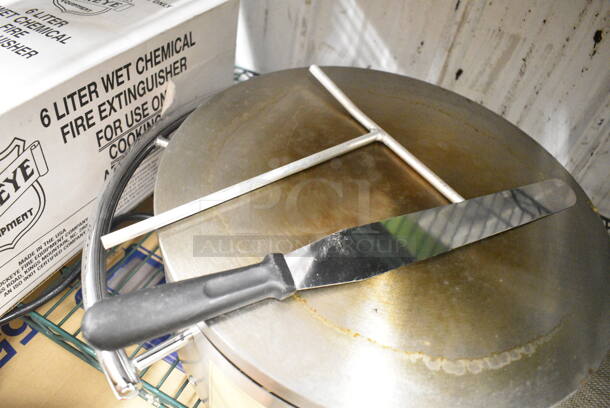 BRAND NEW SCRATCH AND DENT! 2023 Carnival King 382CMPT16A Stainless Steel Commercial 16" Round Portable Steel Crepe Maker. 120 Volts, 1 Phase. Tested and Working! - Image 5 of 5