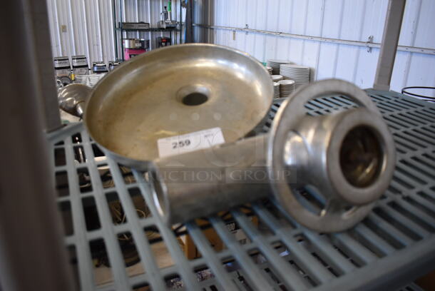 Metal Commercial Meat Grinder w/ Tray.  - Image 2 of 4