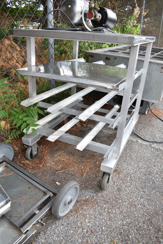 Metal Commercial #10 Can Rack on Commercial Casters. 