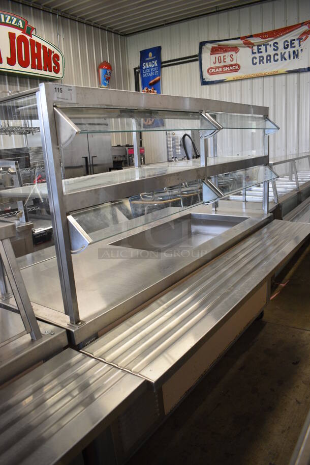 Servolift Eastern 502-3R Metal Commercial Portable Buffet Station w/ 2 Over Shelves and Tray Slide on Commercial Casters. 120/208 Volts, 1 Phase. 77x49x64 - Image 4 of 6