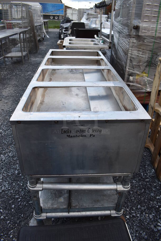 Eagle Stainless Steel Propane Gas Powered Steam Table w/ Metal Under Shelf on Commercial Casters. 63.5x26x39 - Image 3 of 6