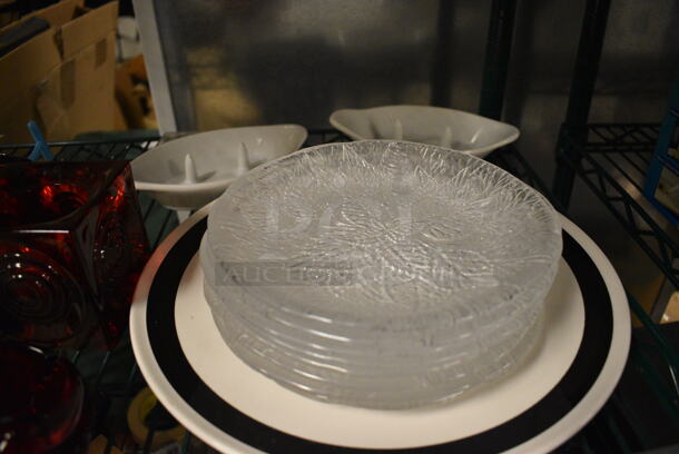 ALL ONE MONEY! Tier Lot of Various Items Including Glass Plates, Fuel Guards, Tools with Bag, and Sunglasses - Image 2 of 6