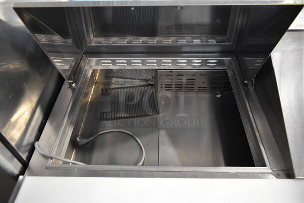 Turbo Air MST-60-24 Stainless Steel Commercial Sandwich Salad Prep Table Bain Marie Mega Top on Commercial Casters. 115 Volts, 1 Phase. Tested and Powers On But Does Not Get Cold - Image 5 of 9