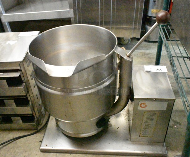 Groen TDB/7-20 Stainless Steel Commercial Countertop Electric Powered 20 Quart Steam Kettle Tilting Kettle. 208 Volts, 3 Phase.  - Image 1 of 12