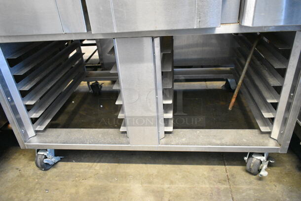 Hobart Stainless Steel Commercial Electric Powered Mini Rotating Rack Oven w/ Lower Double Pan Rack on Commercial Casters. 240 Volts, 3 Phase. - Image 6 of 9