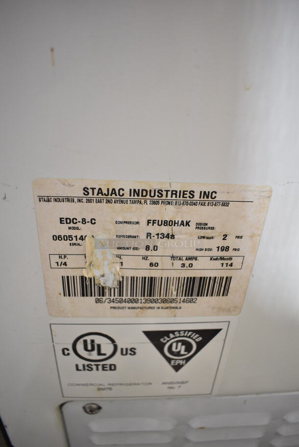 Stajac EDC-8-C Metal Commercial Ice Cream Dipping Cabinet. 115 Volts, 1 Phase. Tested and Powers On But Does Not Get Cold - Image 6 of 6
