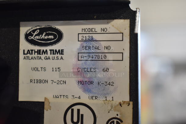 Lathem 2121 Metal Countertop Time Clock. 115 Volts, 1 Phase. - Image 8 of 8