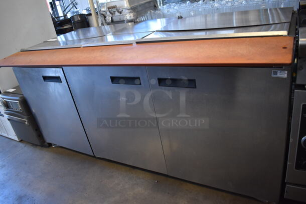 2017 Delfield Model 4472N-30M-M479 Stainless Steel Commercial Prep Table w/ Cutting Board on Commercial Casters. 115 Volts, 1 Phase. 72x32x37. Tested and Working! - Image 2 of 10