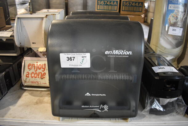 3 Georgia Pacific enMotion Poly Wall Mount Hand Towel Dispensers. 14x11x16. 3 Times Your Bid! - Image 1 of 3
