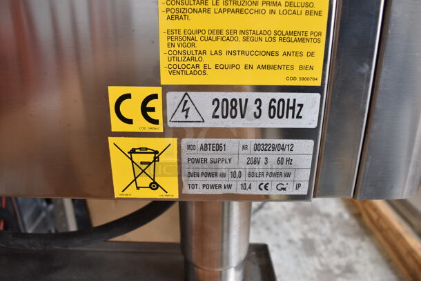 BRAND NEW! BKI Model ABTE061 Stainless Steel Commercial Electric Powered Convection Oven on Stand. 208 Volts, 3 Phase. 34x31x67 - Image 5 of 7