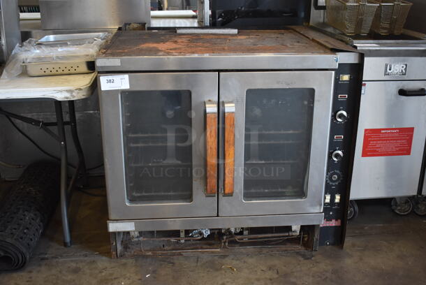 Vulcan Snorkel Stainless Steel Commercial Natural Gas Powered Full Size Convection Oven w/ View Through Doors, Metal Oven Racks and Thermostatic Controls. 40x40x35 - Image 3 of 10