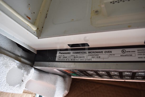 2018 Panasonic NE-1054F T Metal Countertop Microwave Oven. 120 Volts, 1 Phase. 20x13x11 - Image 5 of 7