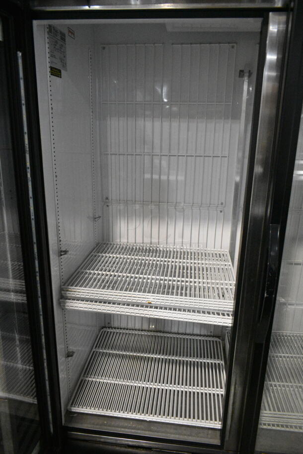 2017 True GDM-72F-HC Metal Commercial 3 Door Reach In Freezer Merchandiser w/ Poly Coated Racks. 115/208-230 Volts, 1 Phase.  - Image 6 of 7
