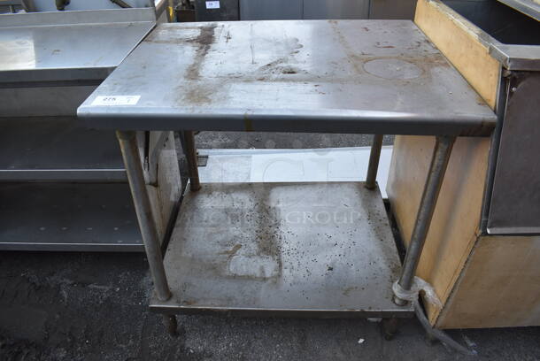 Stainless Steel Table w/ Stainless Steel Under Shelf. 36x30x36 - Image 1 of 4