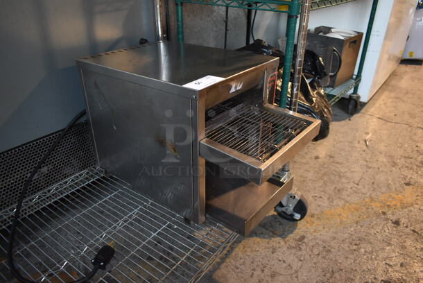 Modern Restaurant 28 ST Stainless Steel Commercial Countertop Electric Powered Conveyor Pizza Oven. 208 Volts, 1 Phase.  - Image 4 of 5