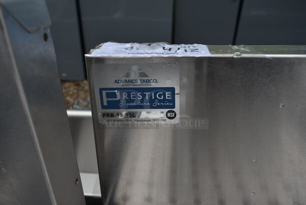 BRAND NEW SCRATCH AND DENT! Advance Tabco PRB-19-53C Stainless Steel 3 Compartment Prestige Series Underbar Sink with (2) 12" Drainboards and Splash Mount Faucet - 20" x 60" - Image 10 of 10
