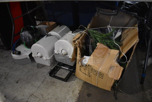 ALL ONE MONEY! Lot of Various Items Under Table Including Poly Paper Towel Dispensers - Image 3 of 7