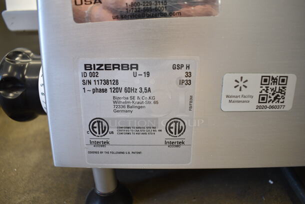 2019 Bizerba GSP H Stainless Steel Commercial Countertop Meat Slicer. 120 Volts, 1 Phase. Tested and Working! - Image 7 of 7