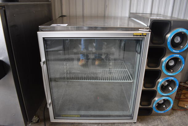 Silver King Model SKF27G Stainless Steel Commercial Single Door Undercounter Freezer Merchandiser. 115 Volts, 1 Phase. 27x30x30.5. Tested and Working!