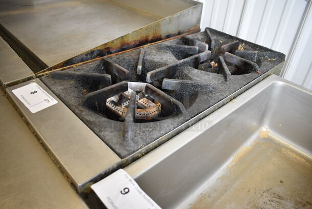 Garland Stainless Steel Commercial Countertop Natural Gas Powered 2 Burner Range. 12x27x10 - Image 3 of 5