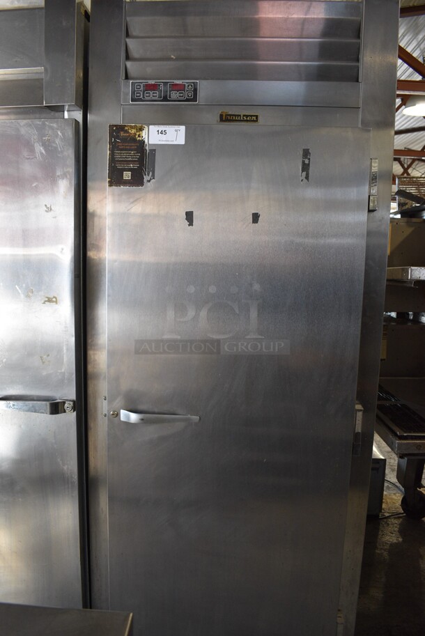 Traulsen Model RPP132L-FHS Stainless Steel Commercial Single Door Roll In Rack Proofer w/ Ramp. 115 Volts, 1 Phase. 35.5x36x84. Cannot Test Due To Plug Style
