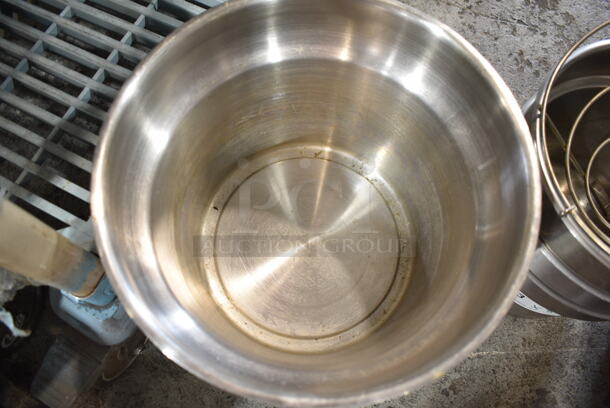 7 Stainless Steel Cylindrical Drop In Bins w/ Fryer Filter Holder. 7 Times Your Bid! - Image 3 of 6