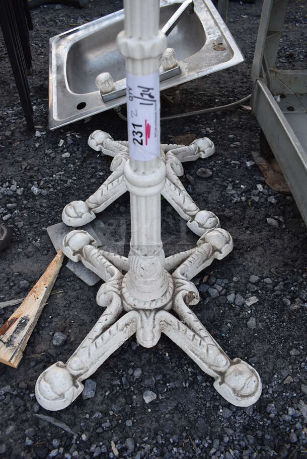 2 White Metal Table Bases. 21x21x28. 2 Times Your Bid!  - Image 3 of 3