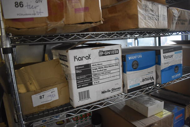 ALL ONE MONEY! Tier Lot of Various Items Including L Nitrile Gloves and 2 Venue Napkin Dispensers. - Image 12 of 12