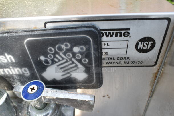 Krowne KR18-14S-FL Stainless Steel Single Bay Sink w/ Faucet and Handles. No Legs. Bay 10x10x5 - Image 3 of 4