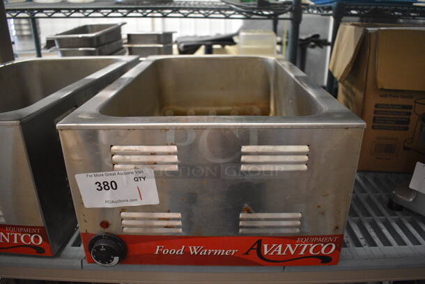 Avantco Model 7700 Stainless Steel Commercial Countertop Food Warmer. 120 Volts, 1 Phase. 14.5x22.5x9. Tested and Working!