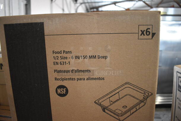 6 BRAND NEW IN BOX! Rubbermaid Clear Poly Half Size Drop In Bins. 12x6. 6 Times Your Bid! - Image 4 of 4
