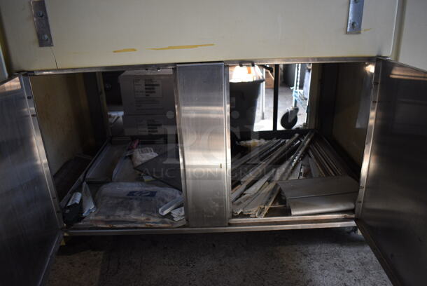 Galley Stainless Steel Commercial Portable Work Station w/ Back Splash and 2 Lower Doors on Commercial Casters. 50x28x36 - Image 4 of 4