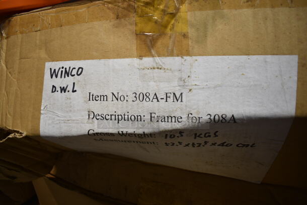 PALLET LOT of 23 BRAND NEW Items/Boxes Including WW150IS, Winco 308A-FM 308A Frame, Winco 207 Soup Warmer, Waring Roaster Pan, Winco TBH-18 Table Number Holders, Winco Aluminum Steamer Basket, Winco 11 Quart Soup Warmer, FortheChef 8 Quart Chafer, BenchUSA 30090 Cotton Candy Cart. 23 Times Your Bid! - Image 3 of 12