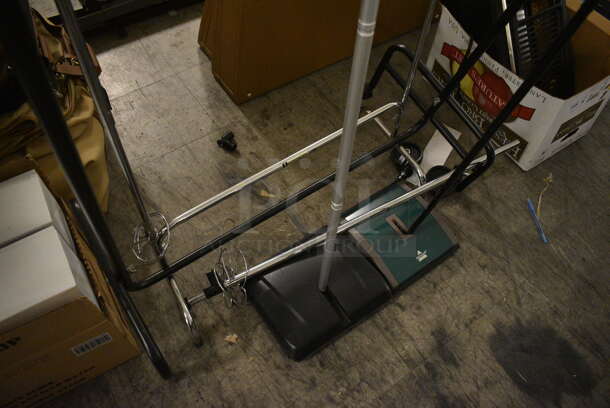 ALL ONE MONEY! Lot of 2 Floor Sweepers and 3 Metal Racks - Image 4 of 4