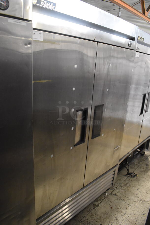 2013 True T-49F Commercial Stainless Steel Two Section Reach In Freezer on Commercial Casters. 115V/1 Phase Tested And Working - Image 1 of 5