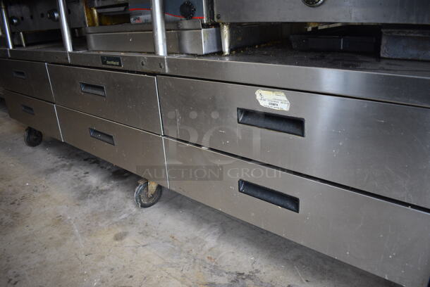 Delfield Stainless Steel Commercial 6 Drawer Chef Base on Commercial Casters. 123x36x38. Tested and Working! - Image 3 of 7